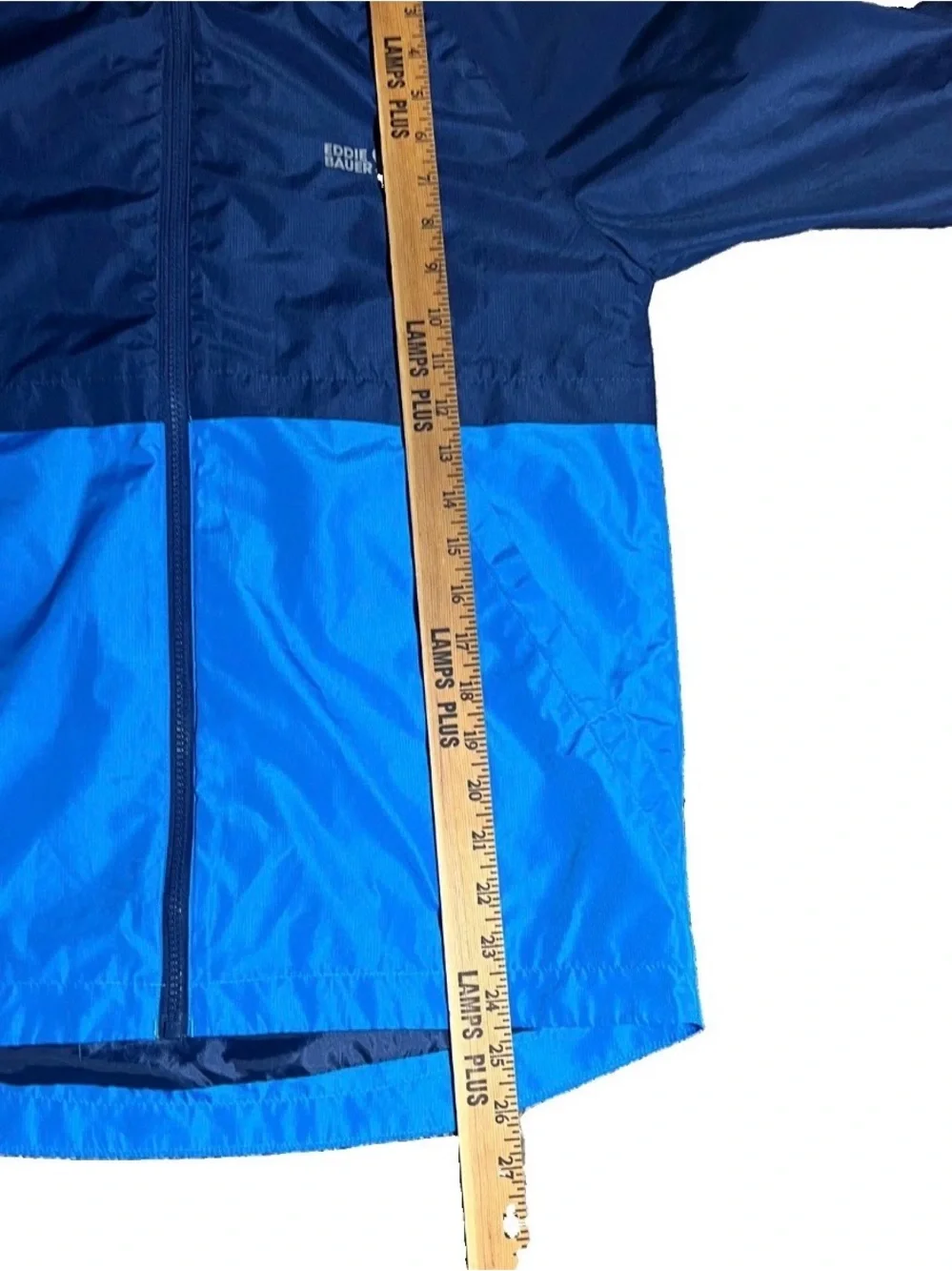 Eddie Bauer Kids Hooded Colorblock Navy & Bright Blue Rain Jacket